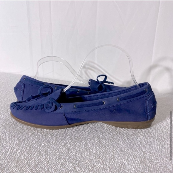 Hush Puppies Blue Suede Slip On Loafers 9 - Picture 9 of 13